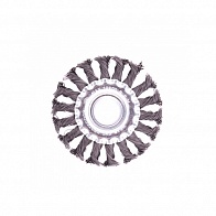 Корщетка для УШМ 100мм диск (MATRIX) /крученая проволока 0,5мм арт. 74630/